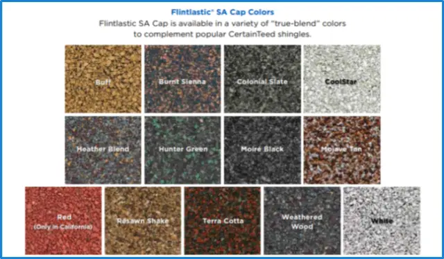 various sorts of roll roofing colors